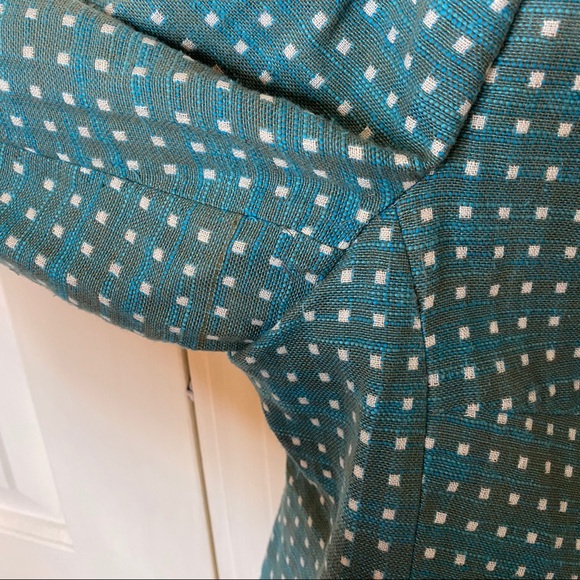 AKRIS PUNTO blue printed linen blazer - Picture 8 of 15